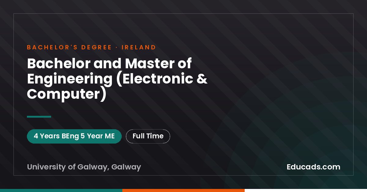 Bachelor and Master of Engineering (Electronic & Computer)