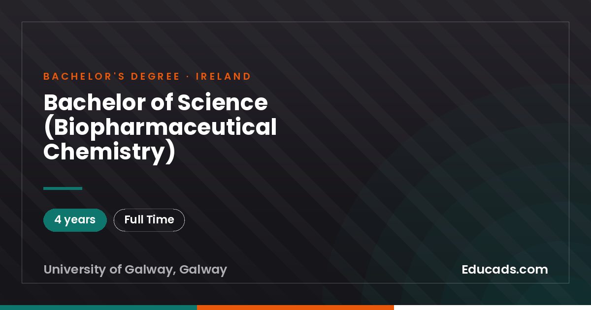 Bachelor of Science (Biopharmaceutical Chemistry)