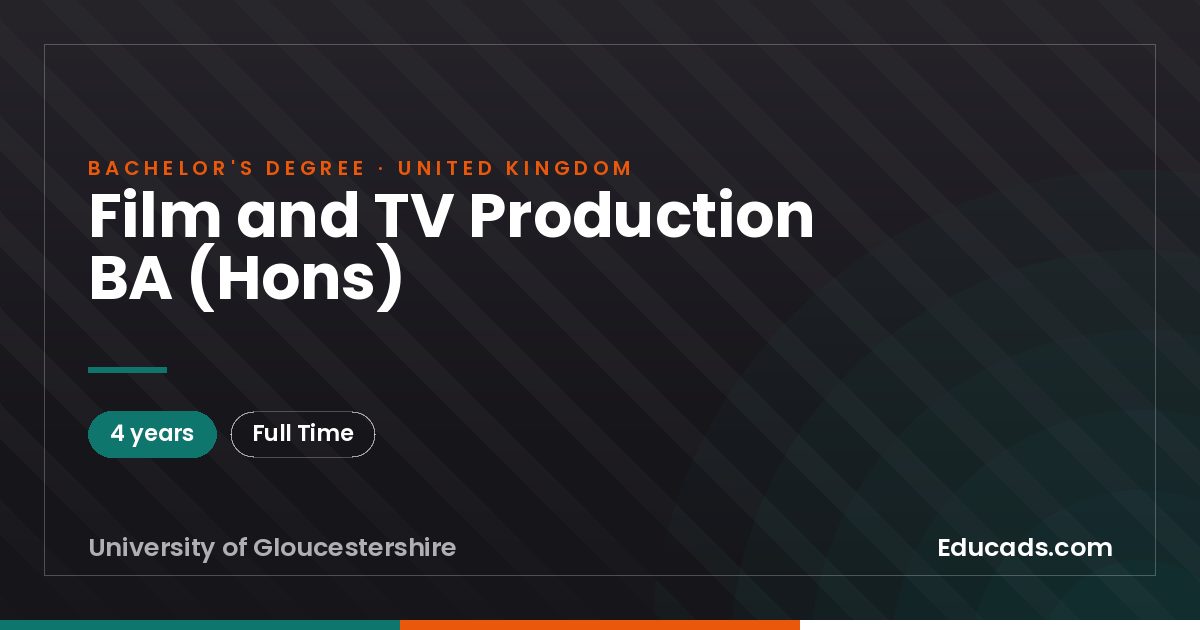 Film and TV Production BA (Hons)