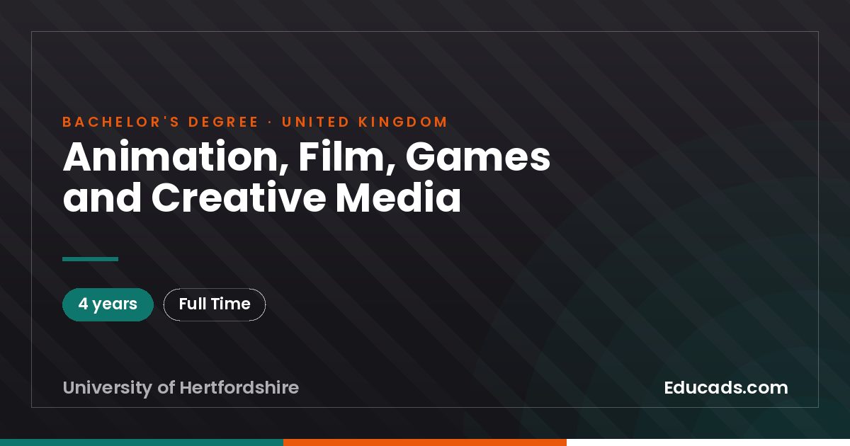 Animation, Film, Games and Creative Media
