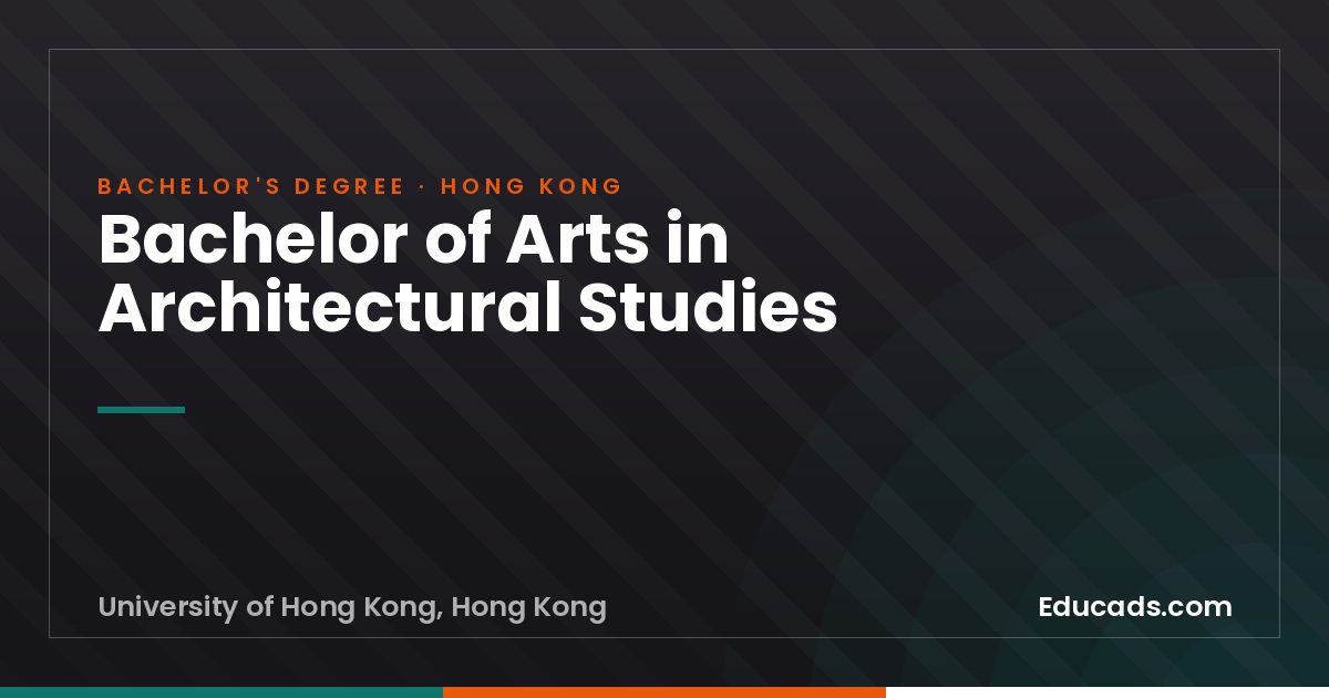Bachelor of Arts in Architectural Studies