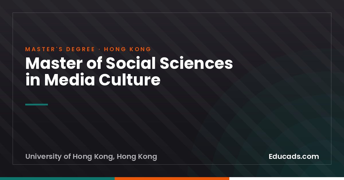 Master of Social Sciences in Media Culture