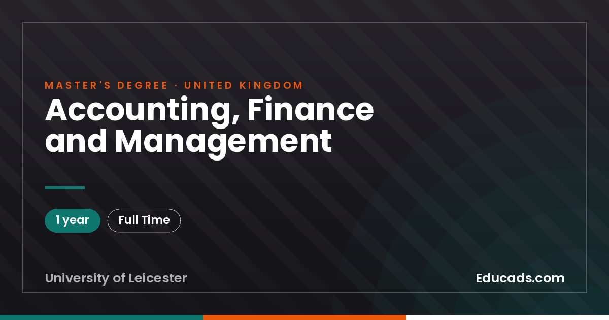 Accounting, Finance and Management