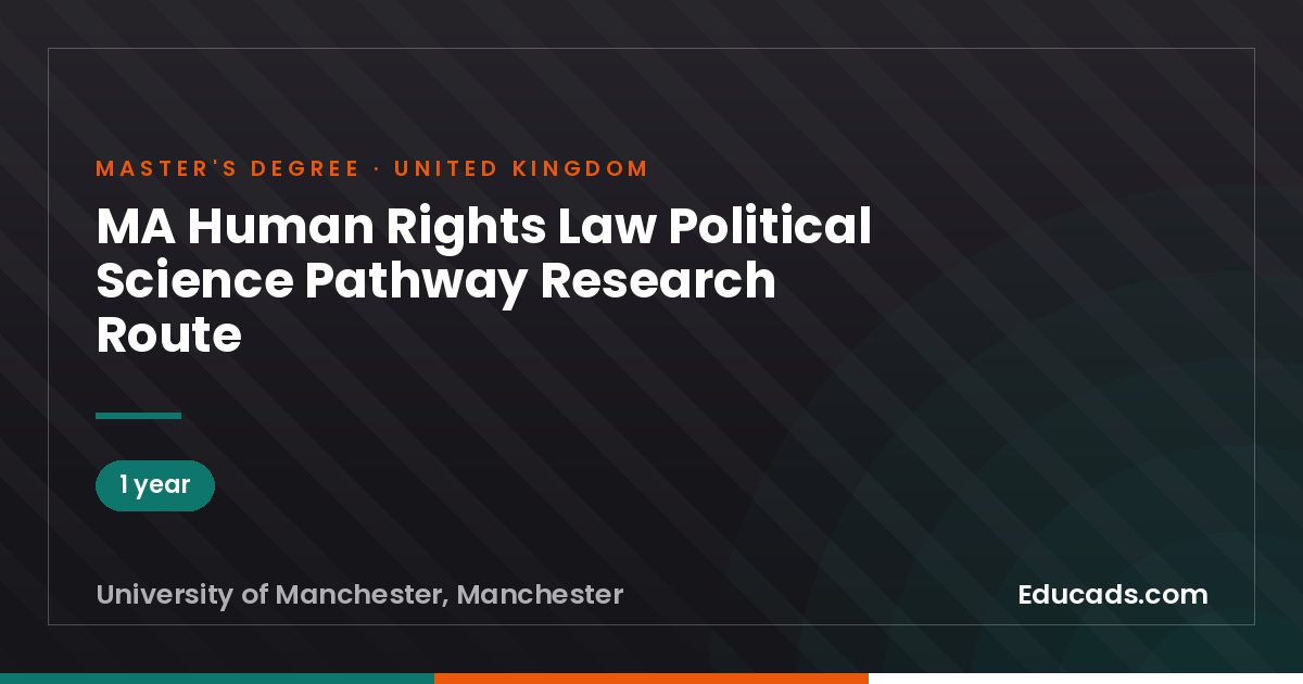 MA Human Rights Law Political Science Pathway Research Route