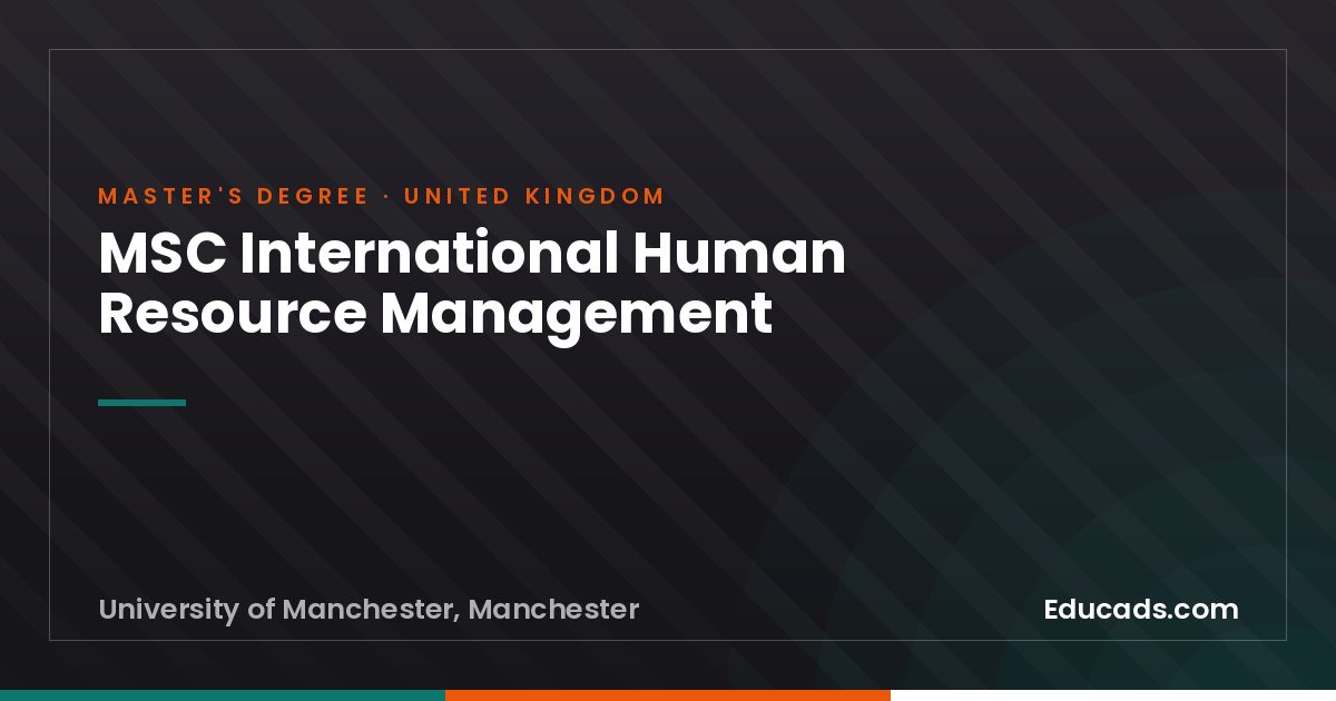 MSC International Human Resource Management