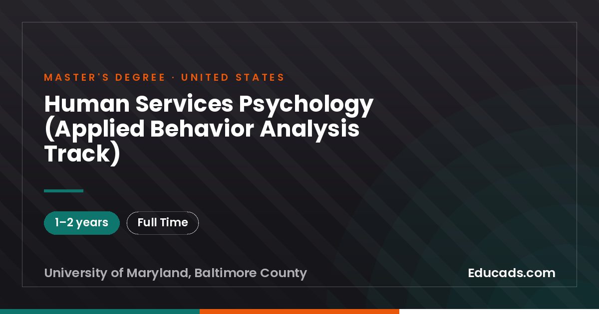 Human Services Psychology (Applied Behavior Analysis Track)
