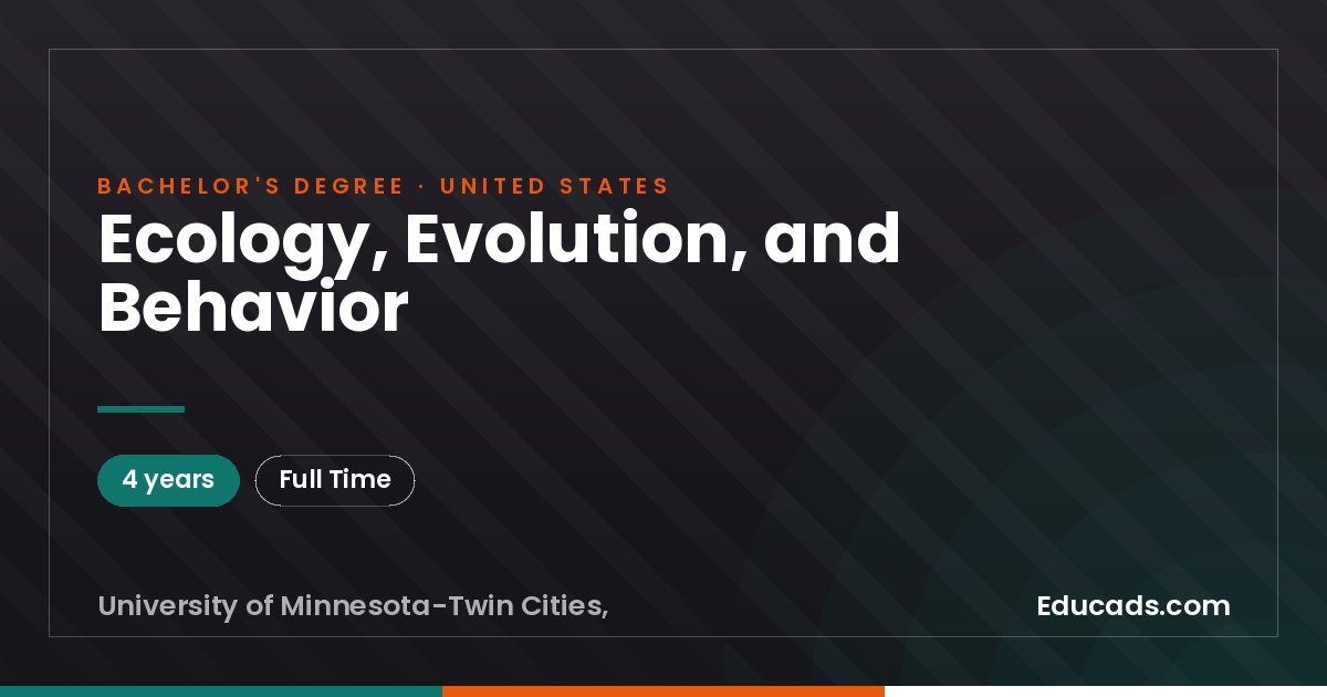 Ecology, Evolution, and Behavior