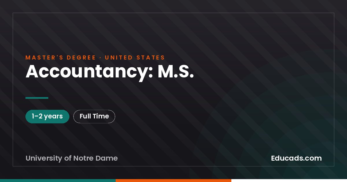 Accountancy: M.S.