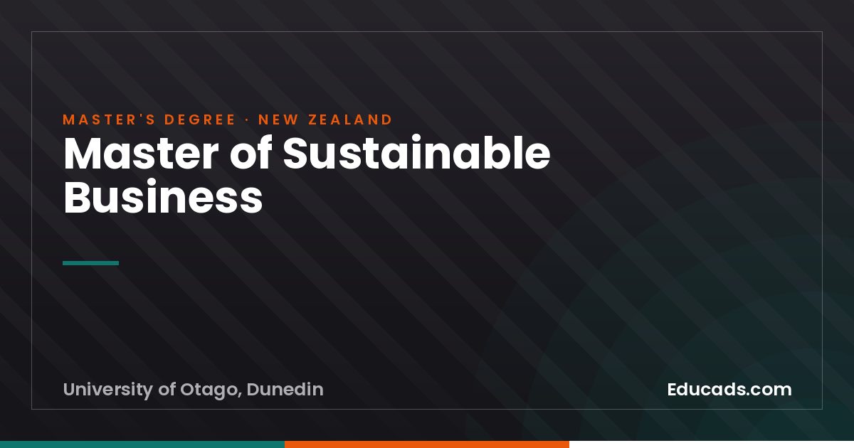 Master of Sustainable Business