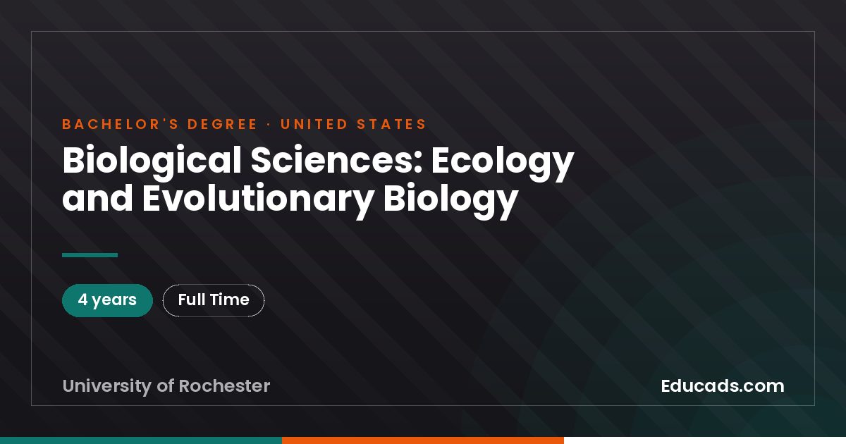Biological Sciences: Ecology and Evolutionary Biology