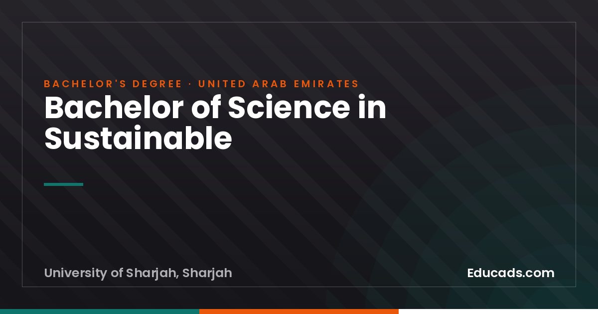 Bachelor of Science in Sustainable