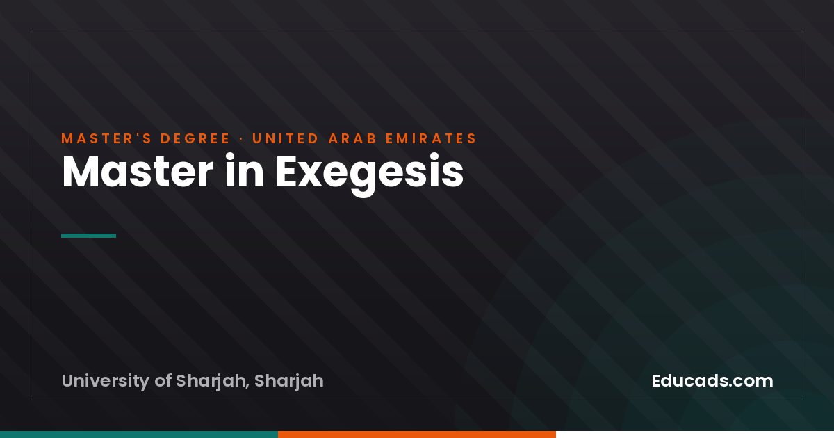 Master in Exegesis