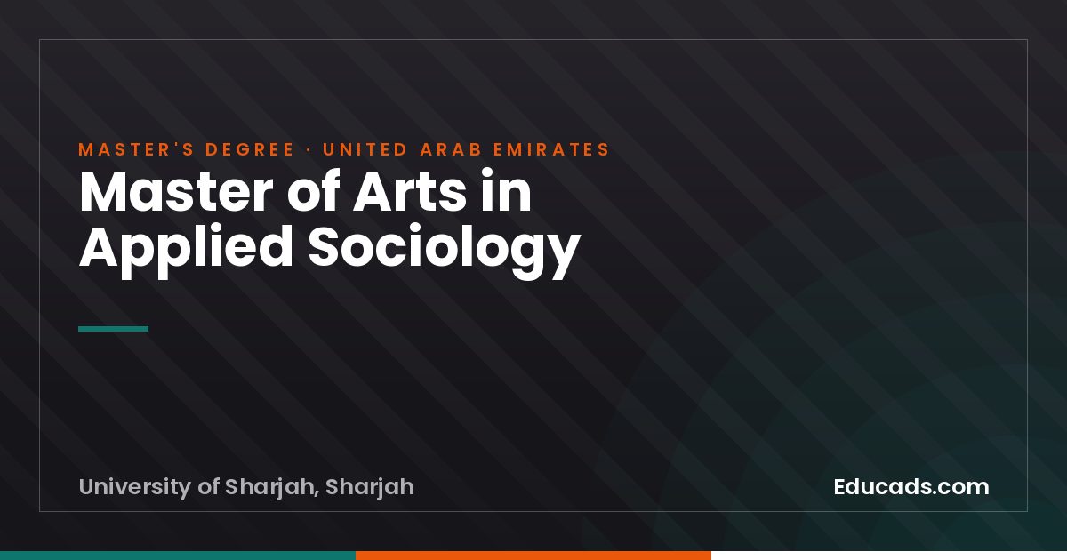 Master of Arts in Applied Sociology