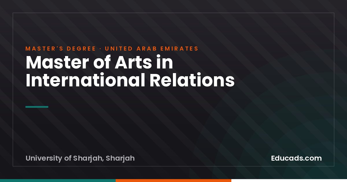 Master of Arts in International Relations