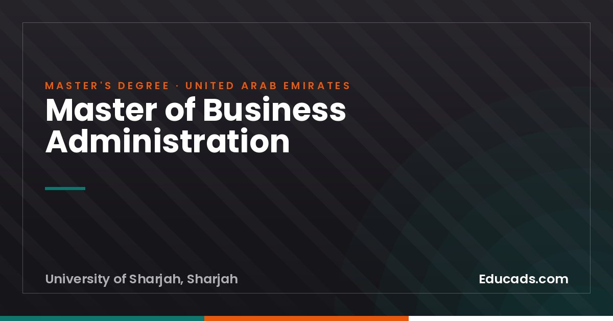 Master of Business Administration
