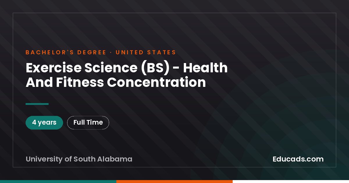 Exercise Science (BS) - Health And Fitness Concentration