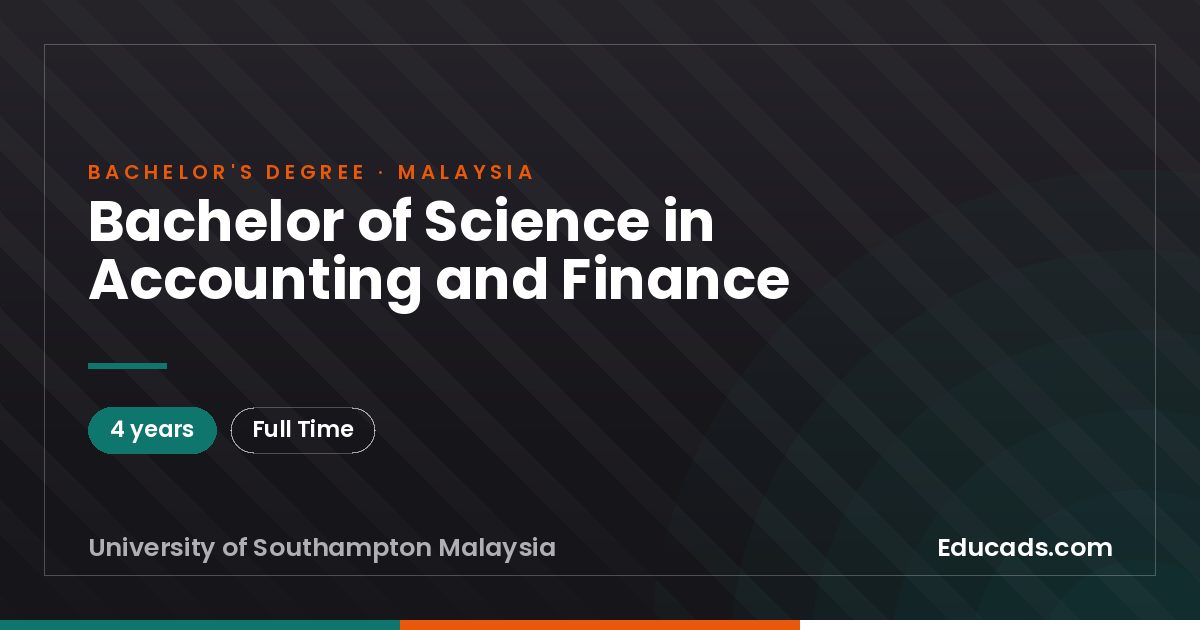 Bachelor of Science in Accounting and Finance