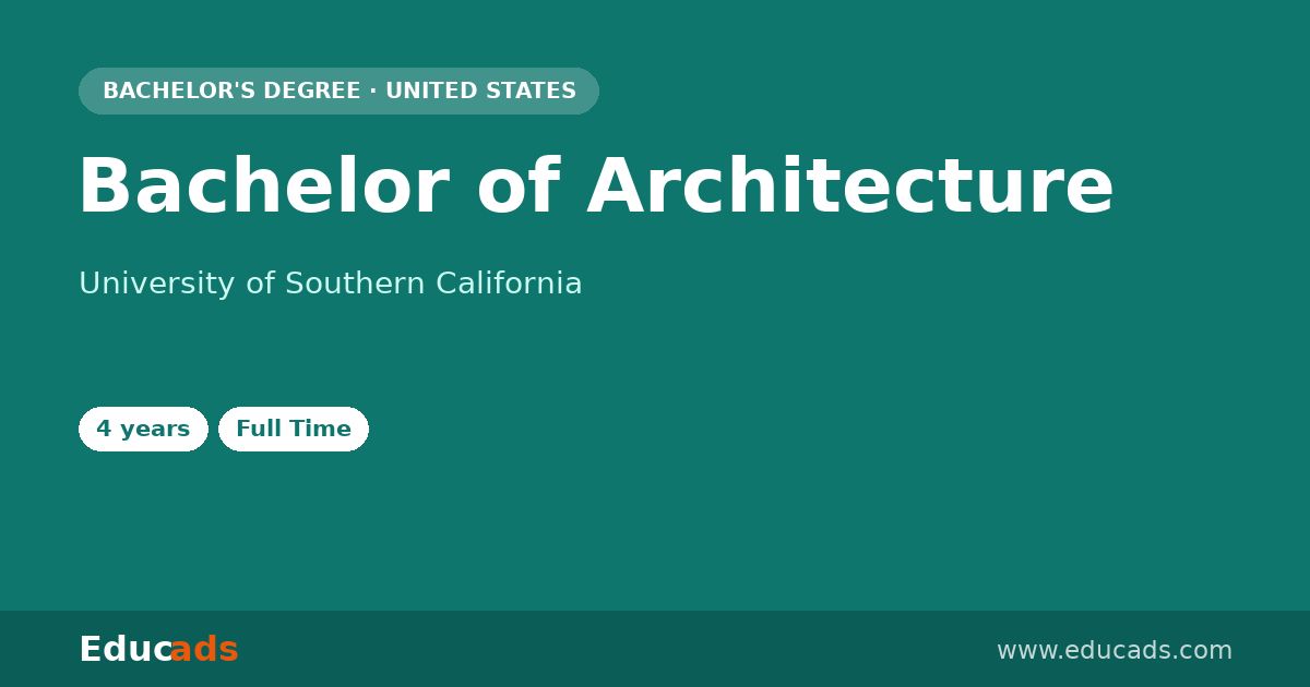 Bachelor of Architecture