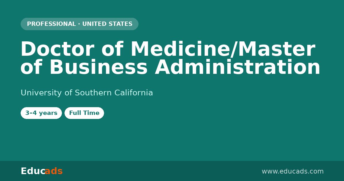 Doctor of Medicine/Master of Business Administration