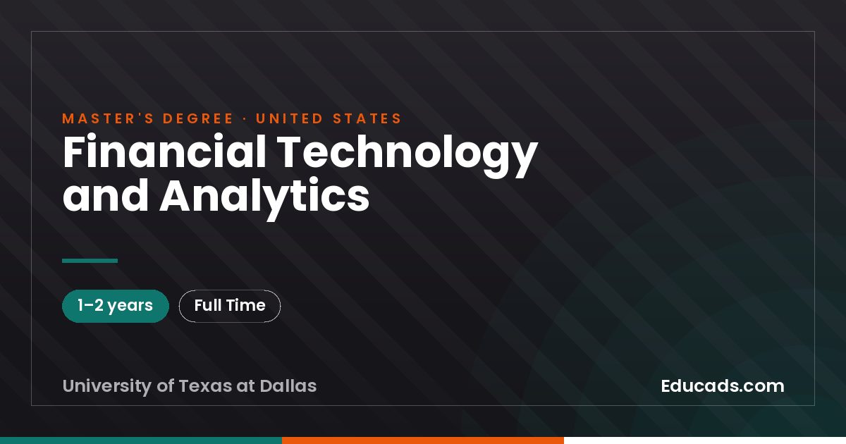 Financial Technology and Analytics