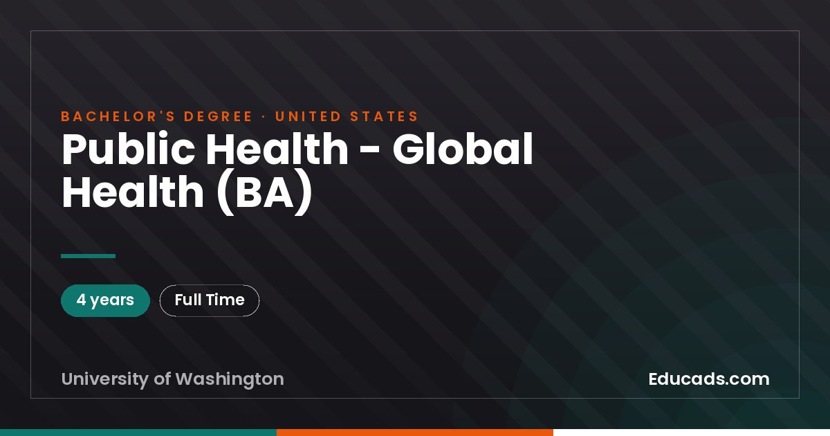 Public Health - Global Health (BA)