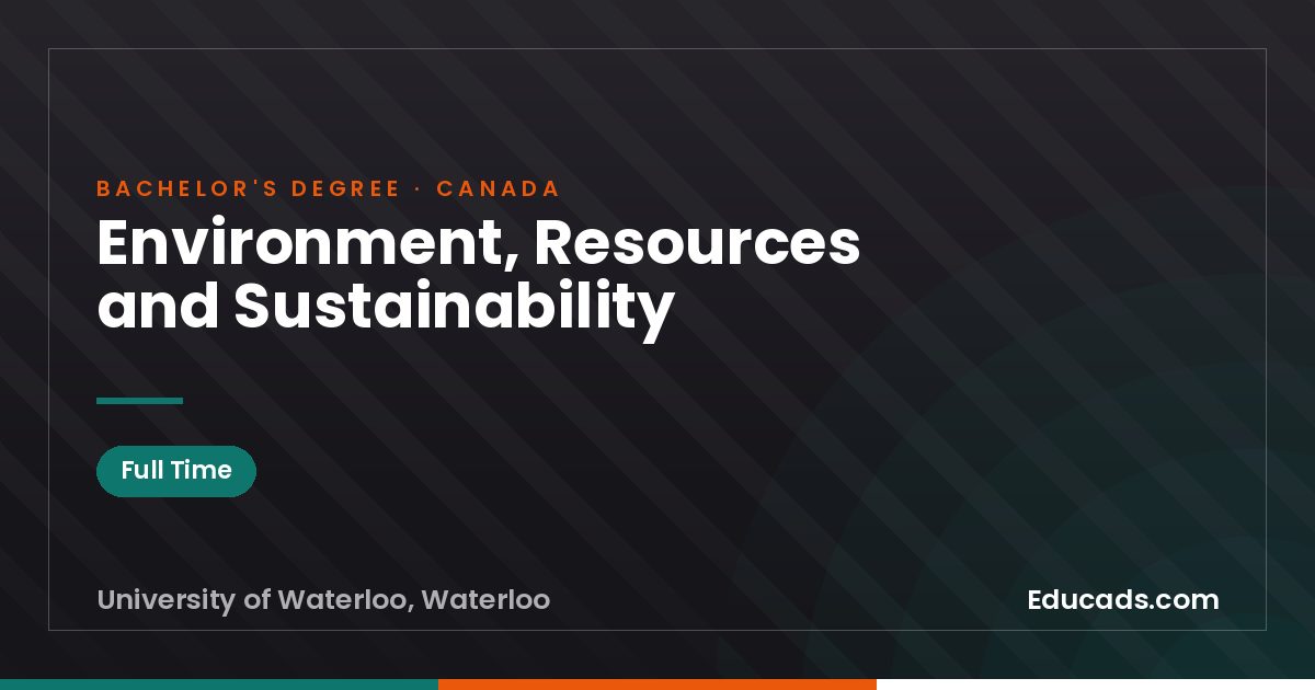 Environment, Resources and Sustainability