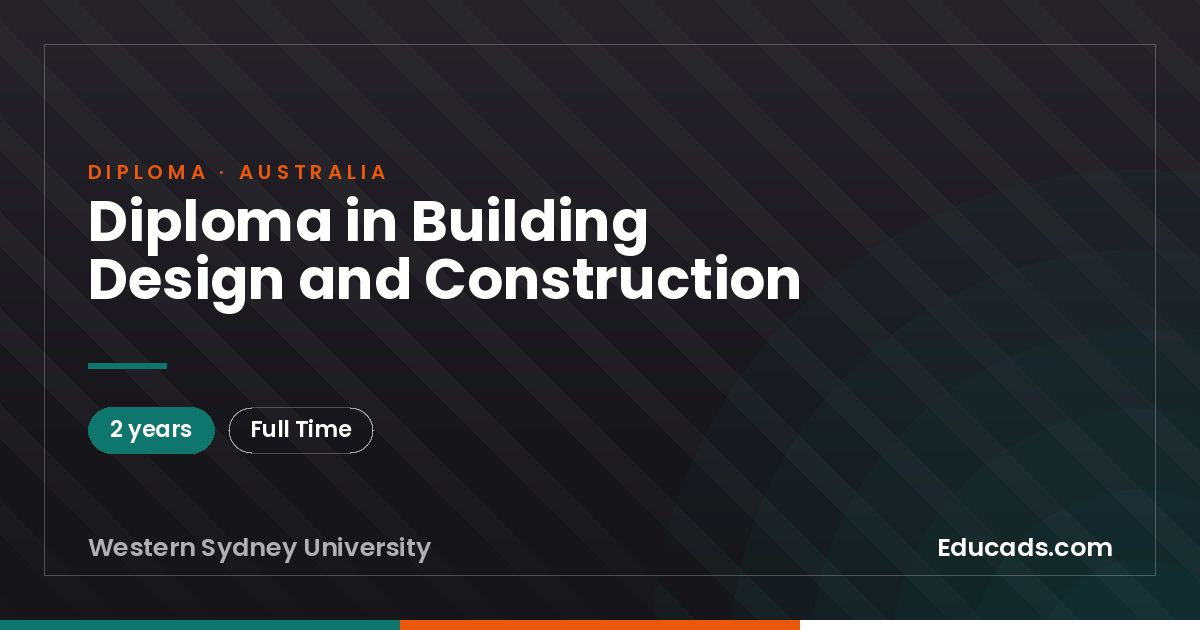 Diploma in Building Design and Construction