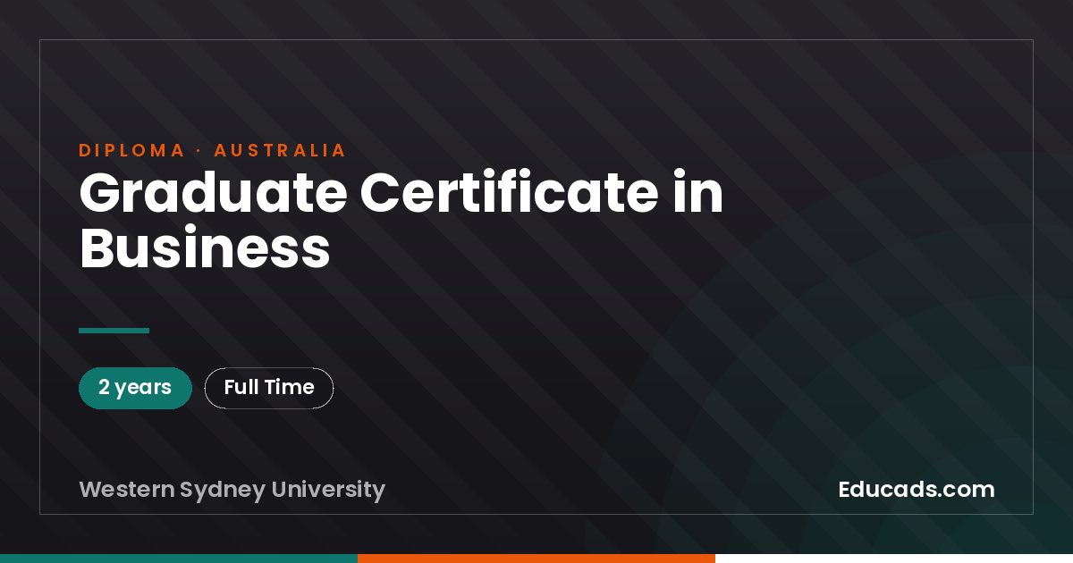 Graduate Certificate in Business
