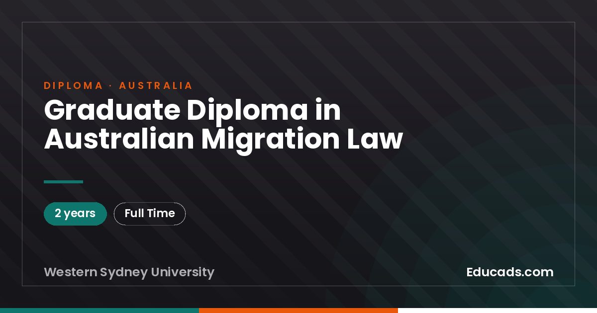 Graduate Diploma in Australian Migration Law