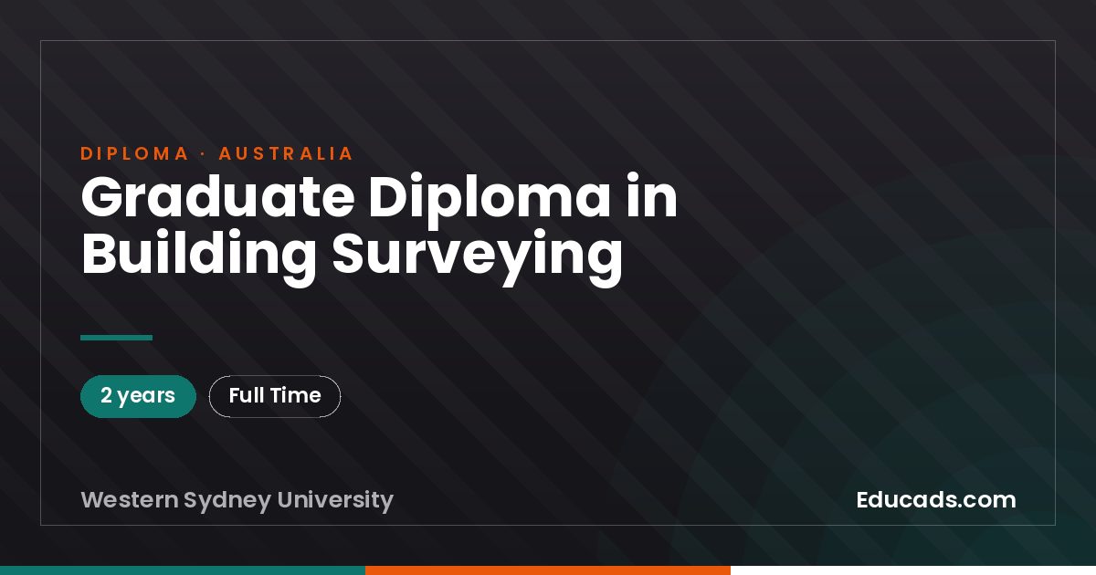 Graduate Diploma in Building Surveying