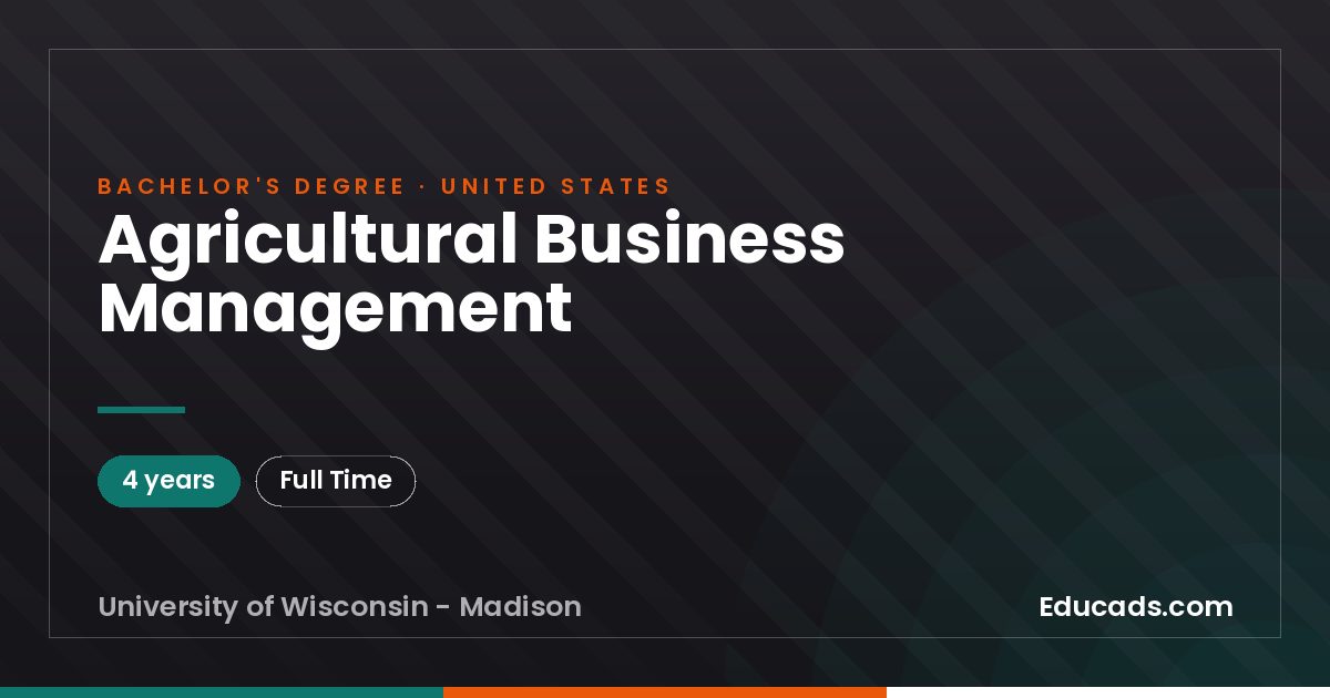 Agricultural Business Management