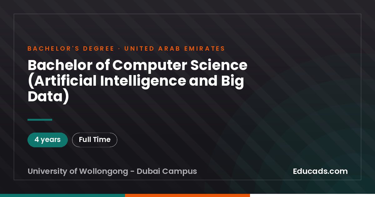Bachelor of Computer Science (Artificial Intelligence and Big Data)