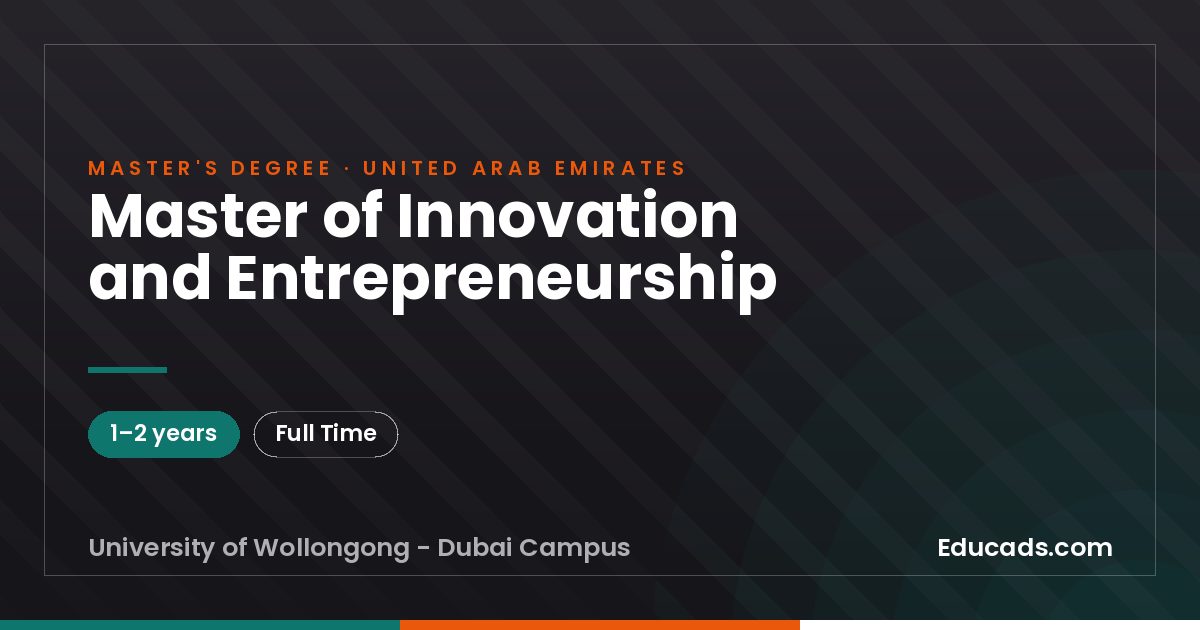 Master of Innovation and Entrepreneurship