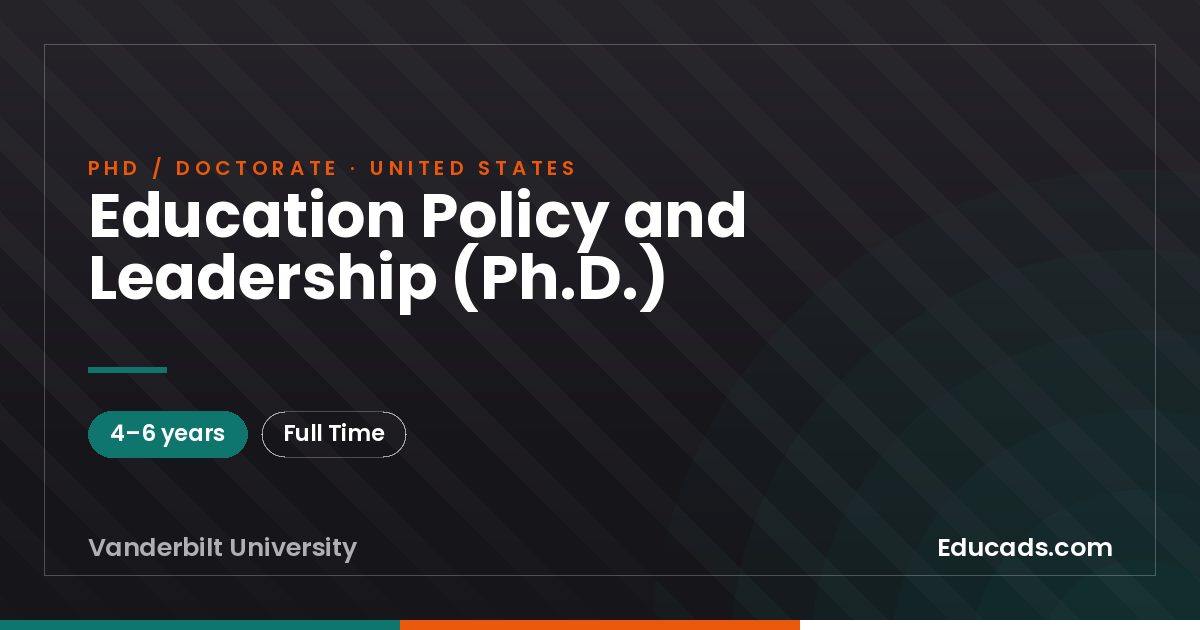 Education Policy and Leadership (Ph.D.)