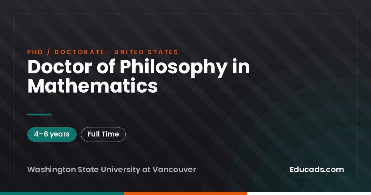 Doctor of Philosophy in Mathematics