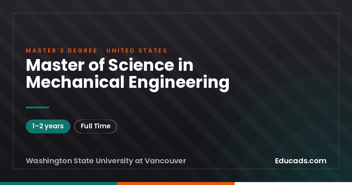 Master of Science in Mechanical Engineering