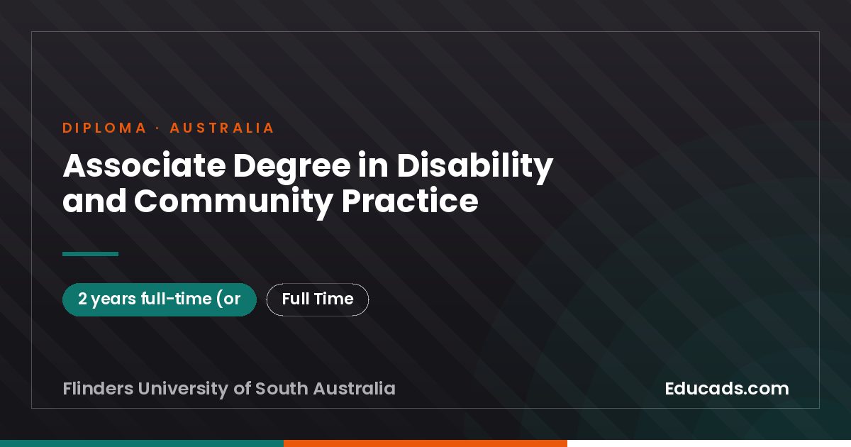 Associate Degree in Disability and Community Practice