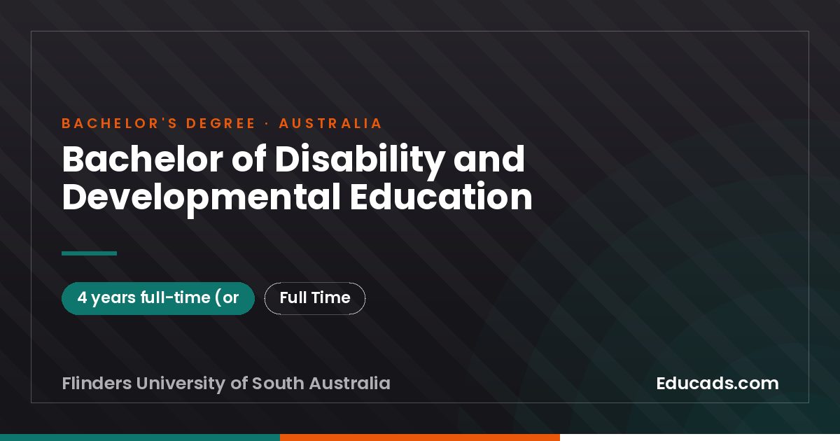 Bachelor of Disability and Developmental Education