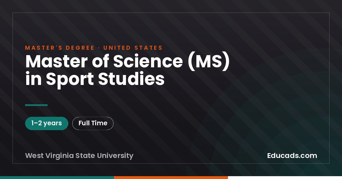 Master of Science (MS) in Sport Studies