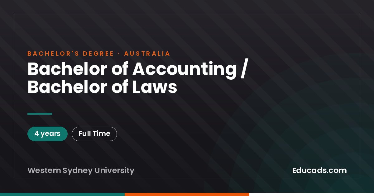 Bachelor of Accounting / Bachelor of Laws