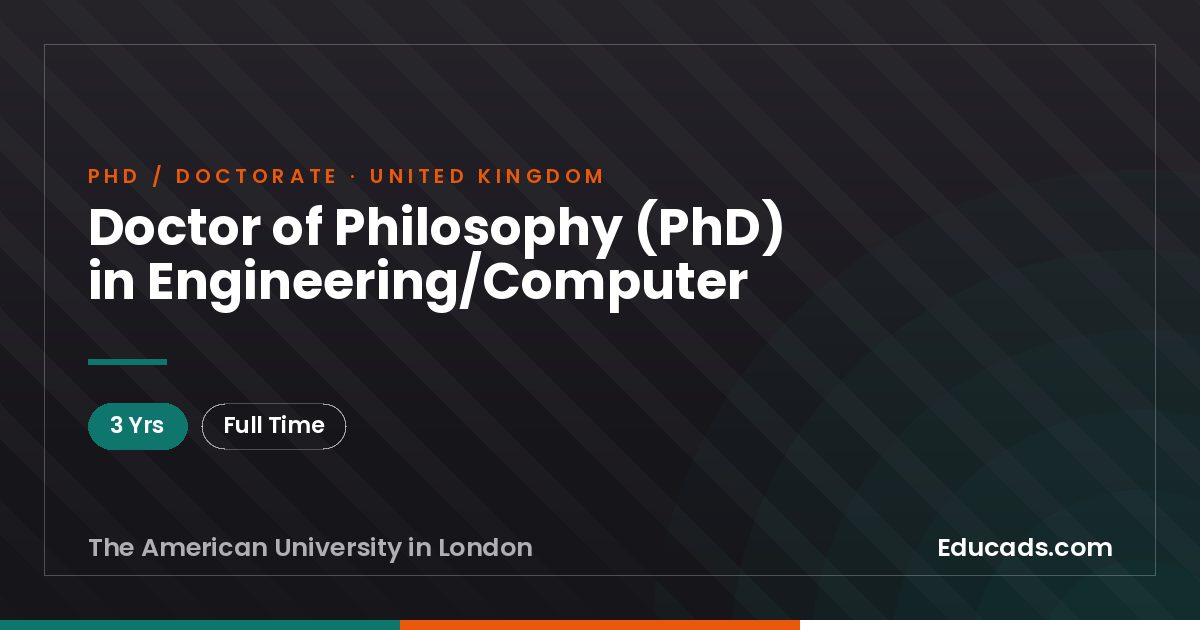 Doctor of Philosophy (PhD) in Engineering/Computer