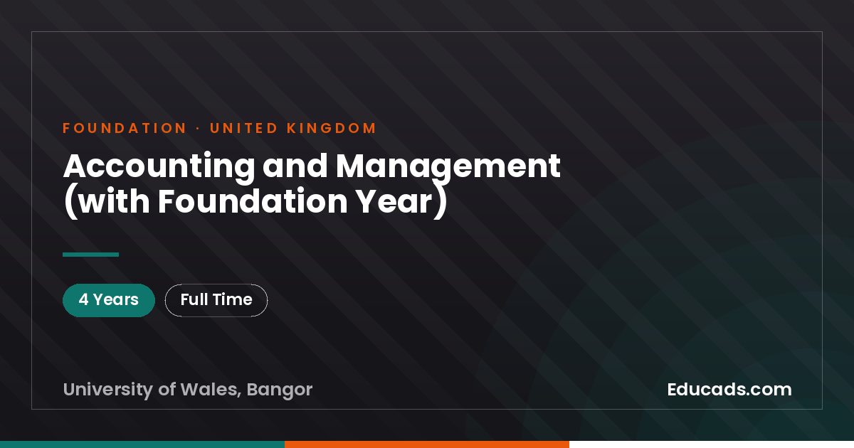 Accounting and Management (with Foundation Year)