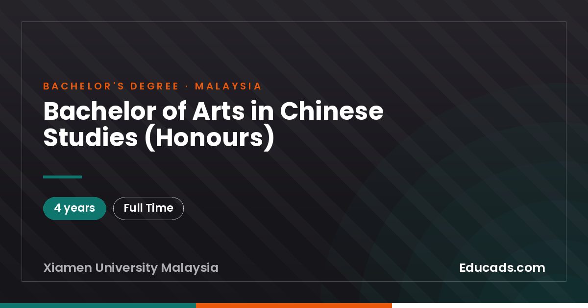 Bachelor of Arts in Chinese Studies (Honours)