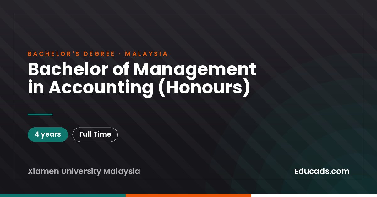 Bachelor of Management in Accounting (Honours)