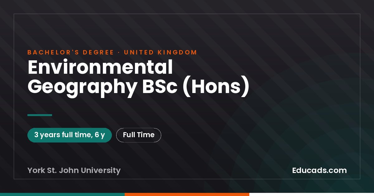 Environmental Geography BSc (Hons)