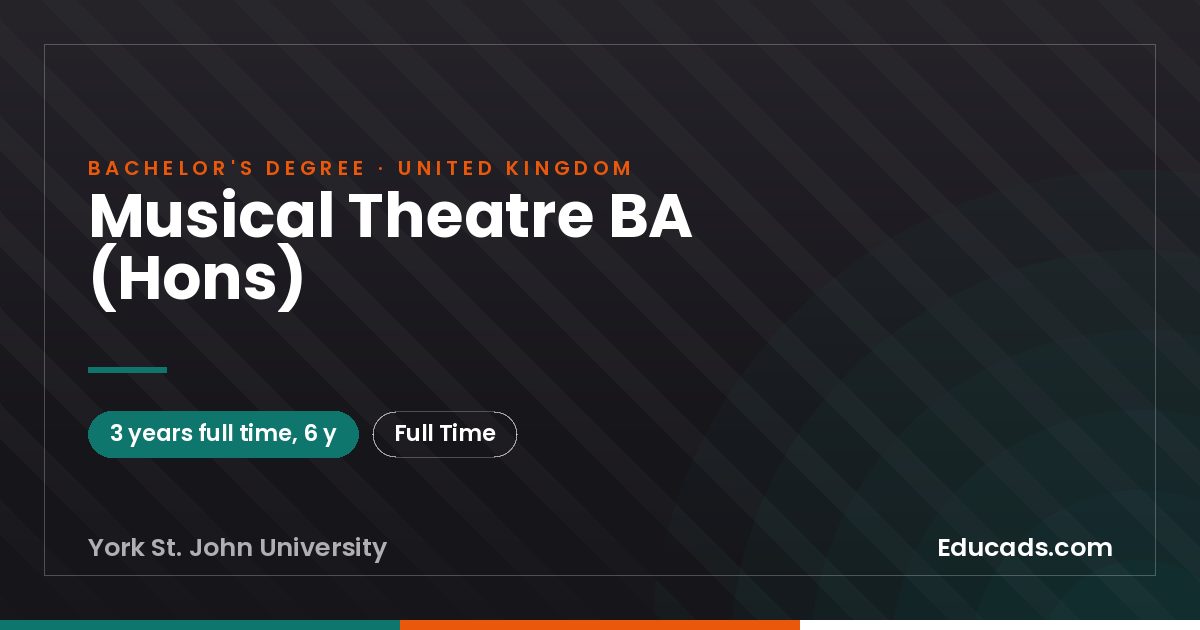 Musical Theatre BA (Hons)