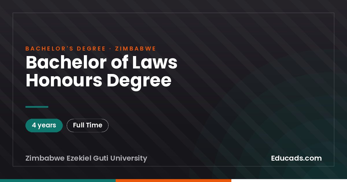 Bachelor of Laws Honours Degree