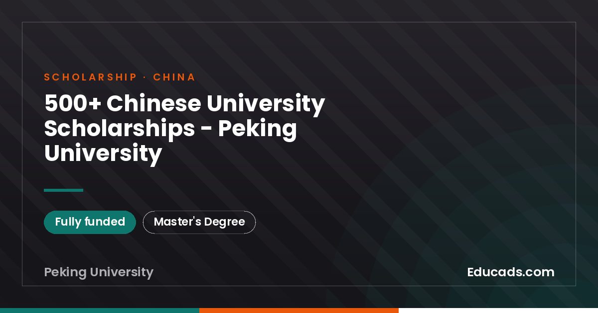 500+ Chinese University Scholarships - Peking University scholarship