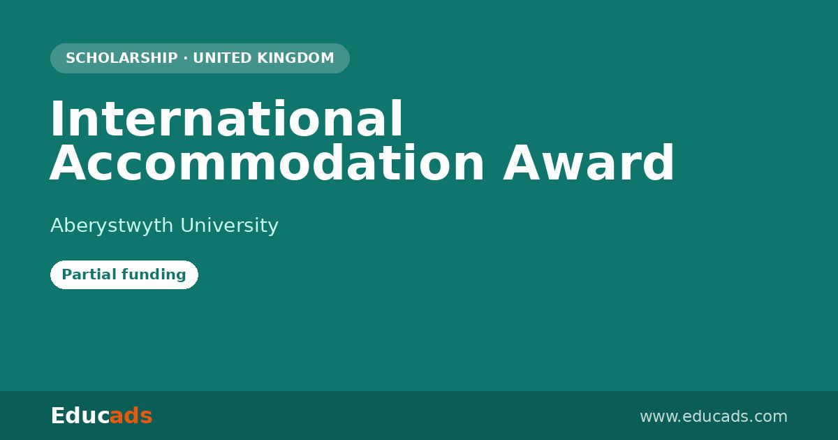 International Accommodation Award scholarship