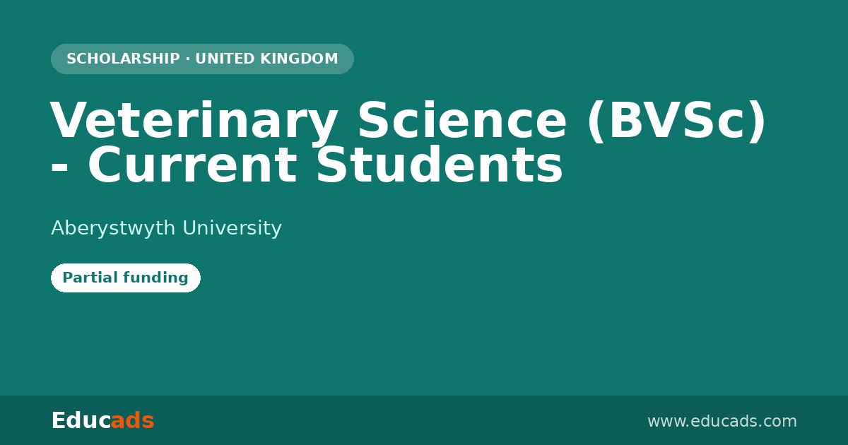 Veterinary Science (BVSc) - Current Students scholarship